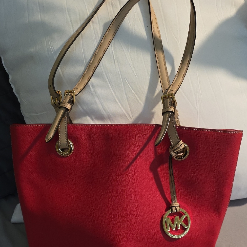 Michael Kors Red Tote Bag